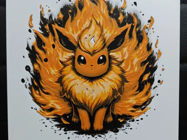 HueForge model: Flareon by TheHueforgeLady
