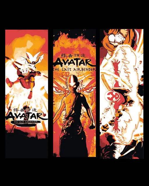HueForge model: Fan art depictions of The Avatar - the last Airbender - Hueforge set of bookmarks by BooneCo3d
