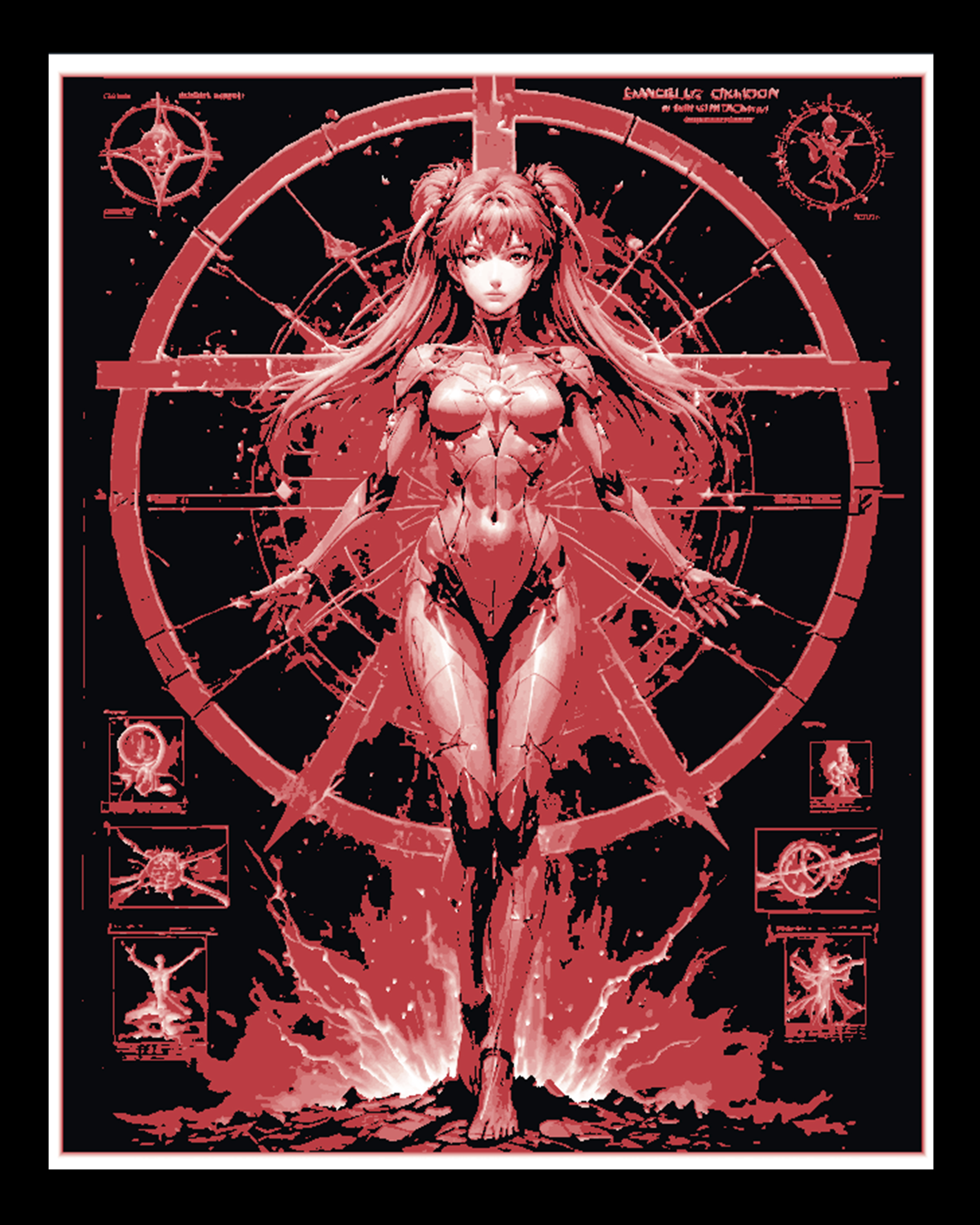 The prototype designs of the perfect warrior - Red Goddess - Hueforge Art by BooneCo3d HueForge model: The prototype designs of the perfect warrior - Red Goddess - Hueforge Art by BooneCo3d