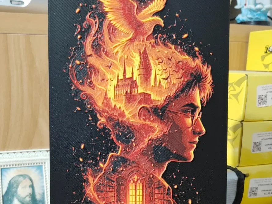 Harry Potter Fire Dipinto HueForge by enricoRE HueForge model: Harry Potter Fire Dipinto HueForge by enricoRE