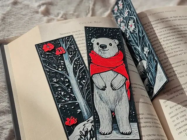 HueForge model: Bearberry Winter - Christmas Bookmarks Set by C3D