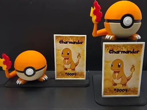 HueForge model: Charmander Pokeball Display Card by MythicHue's