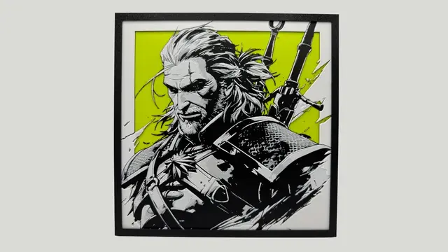 HueForge model: Geralt of Rivia - The Witcher Hueforge by Canadian Gamer