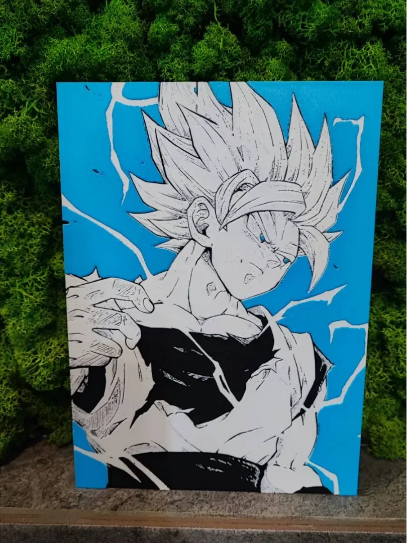 Goku - Customiseble Background by Garuda3D HueForge model: Goku - Customiseble Background by Garuda3D