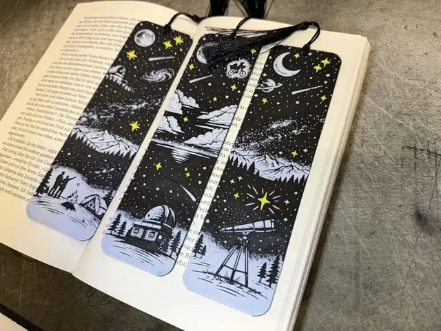 HueForge model: Night Sky Bookmarks - Set of 3 by Loupes