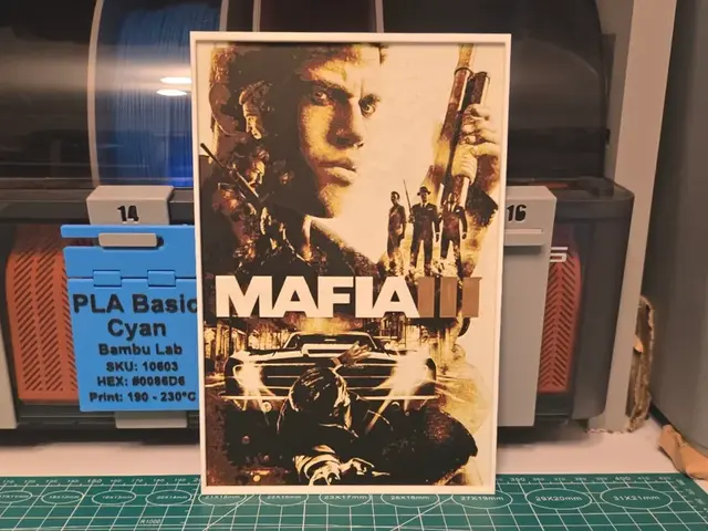 HueForge model: Mafia III Game Poster - Hueforge Art by Lumpy3D