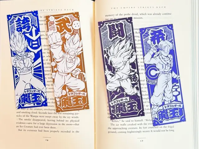 HueForge model: Dragon Ball Z Bookmark Set - 4 Character Bookmarks by Artful Creator
