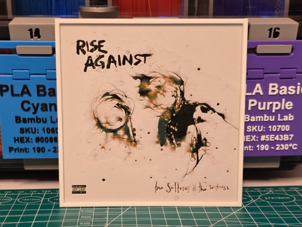 Rise Against "The Sufferer & the Witness" Album by Lumpy3D HueForge model: Rise Against "The Sufferer & the Witness" Album by Lumpy3D