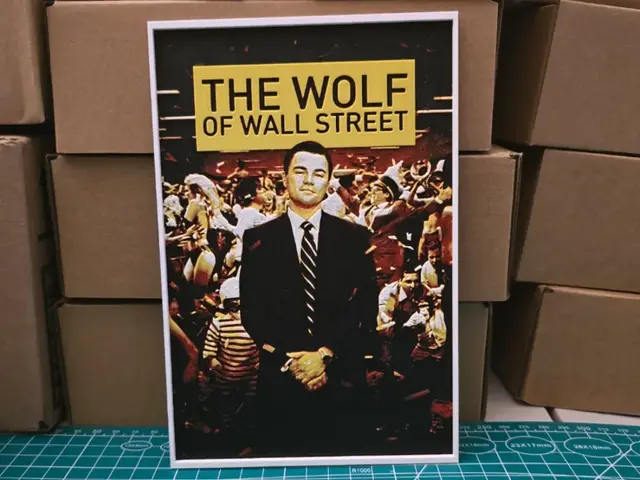 HueForge model: The Wolf of Wall Street Movie Poster - Hueforge by Lumpy3D