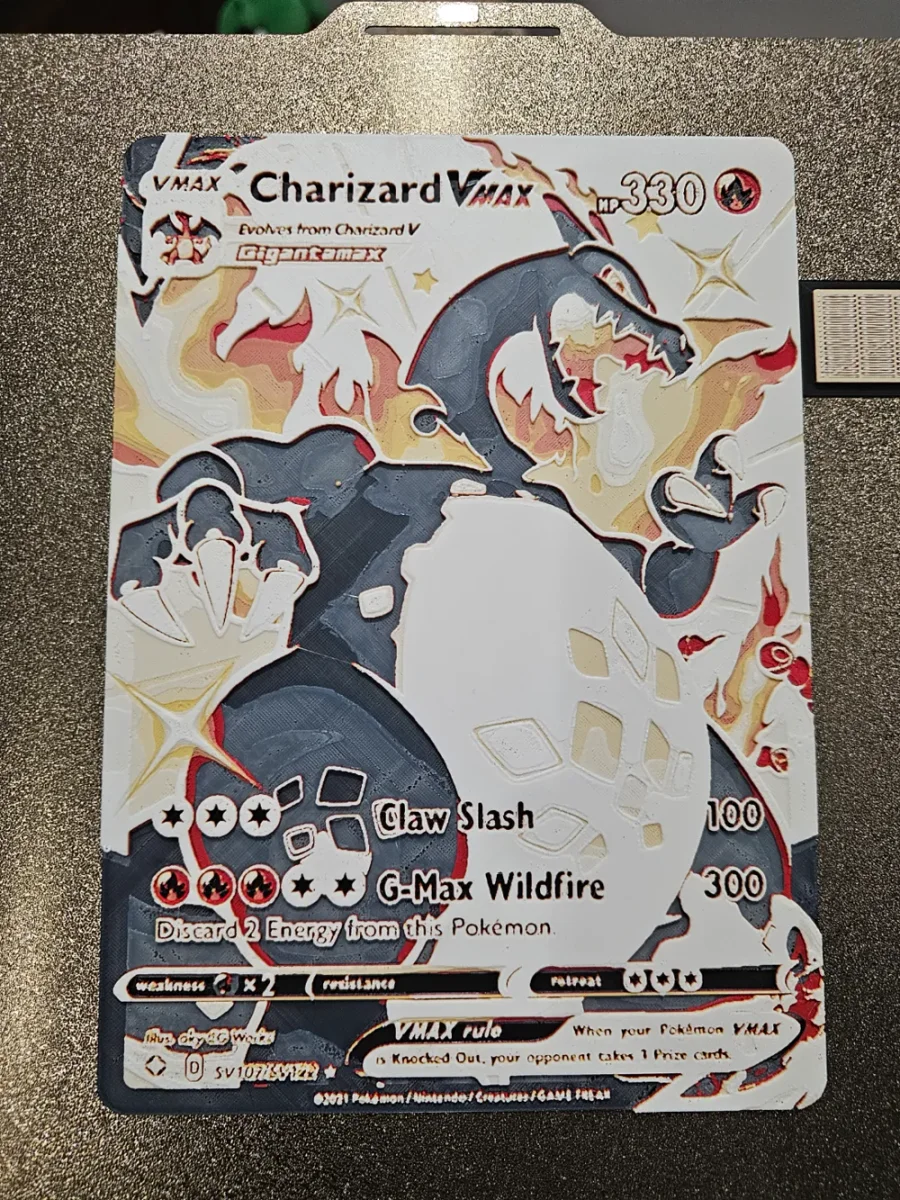 Oversized Pokemon Card Charizard VMAX Shiny by Loki HueForge model: Oversized Pokemon Card Charizard VMAX Shiny by Loki