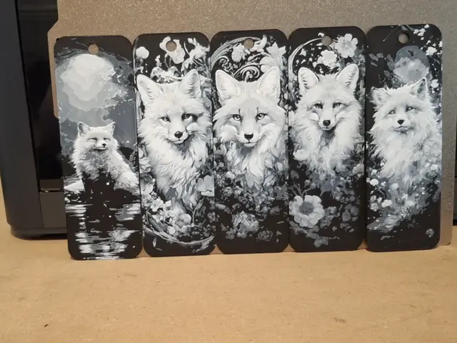 HueForge model: Set of 5 fox bookmarks by 3dGlow
