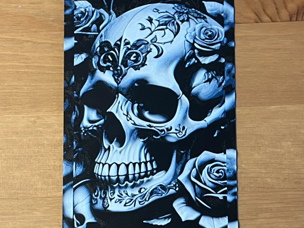 skull and roses hueforge by Morganja HueForge model: skull and roses hueforge by Morganja