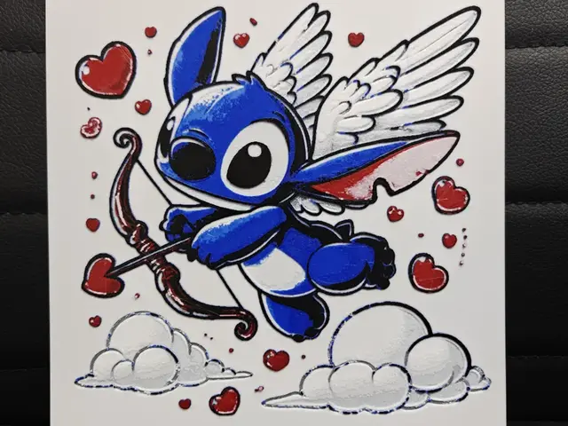 HueForge model: Stitch Cupid by TheHueforgeLady