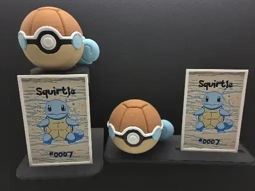 HueForge model: Squirtle Pokeball Display Card by MythicHue's
