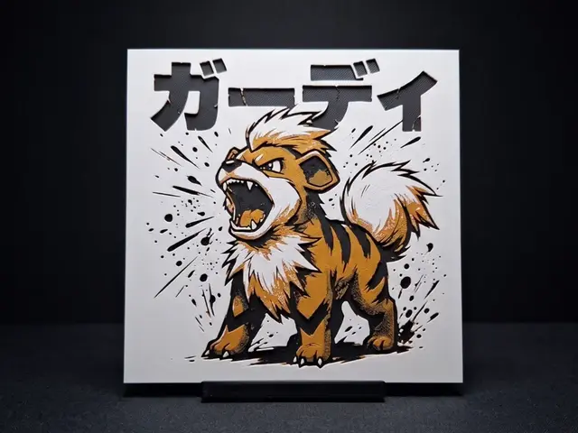 HueForge model: Growlithe Bark - Hueforge by LED