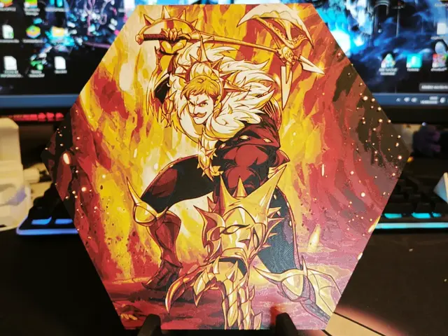 HueForge model: Hueforge Escanor (Seven Deadly Sins) honeycomb mode by JGz3DMaker