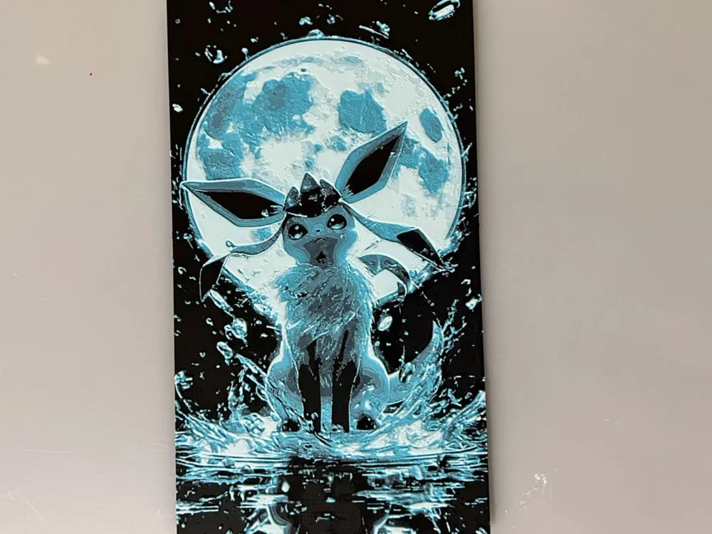 Glaceon by 3djd HueForge model: Glaceon by 3djd