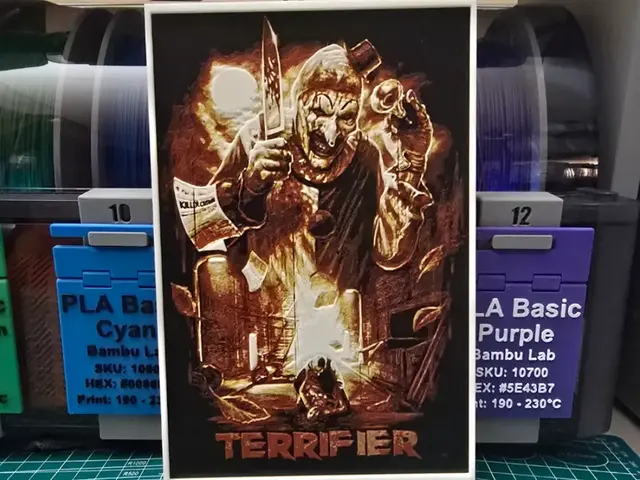 HueForge model: Terrifier Movie Poster - Hueforge Art by Lumpy3D