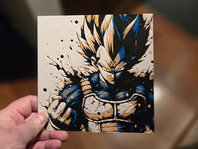 HueForge model: Graffiti Majin Vegeta Hueforge by 3Ree Printing