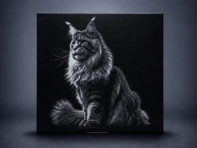 HueForge model: Maine Coon cat by Aleksandr