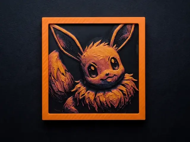 HueForge model: Eevee Close-up - Hueforge Wall Art by LED