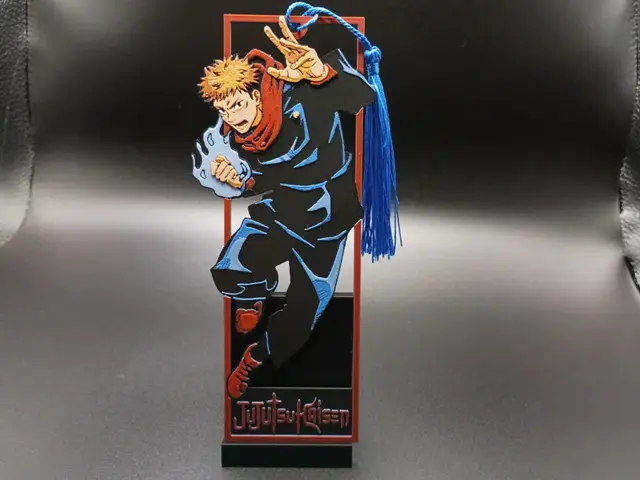 HueForge model: Jujutsu Kaisen, Yuji Itadori Bookmark Framed by 3djd
