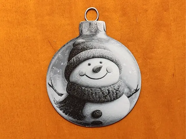 HueForge model: Snowman Christmas Tree Ornament Bauble Decoration by Sarge