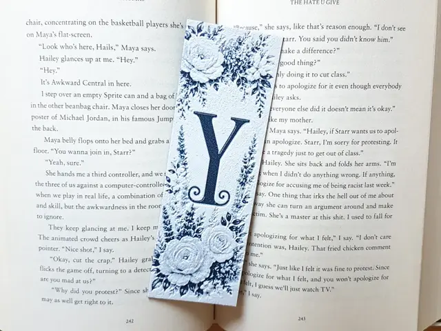 HueForge model: Bookmark, Monogram Y, Floral Background, Hueforge by Dame Jo
