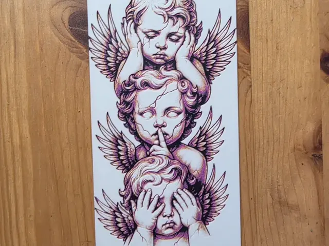 HueForge model: Hear No Evil Speak No Evil See No Evil Hueforge by Morganja