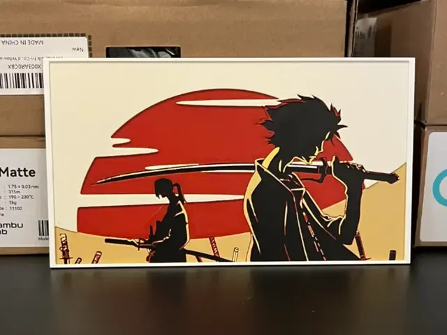HueForge model: Samurai Champloo with Sun Hueforge by Estiv