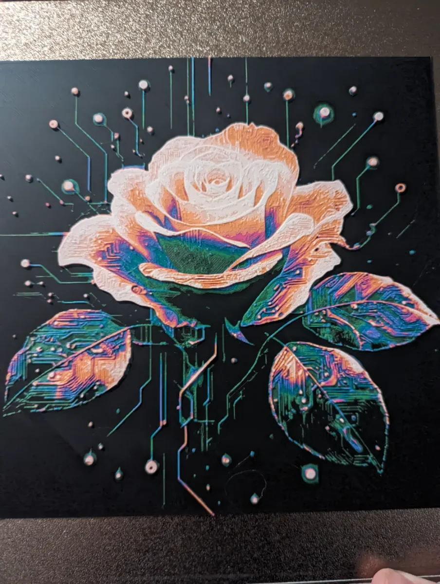 Electric Rose by the_bearded_jedi HueForge model: Electric Rose by the_bearded_jedi