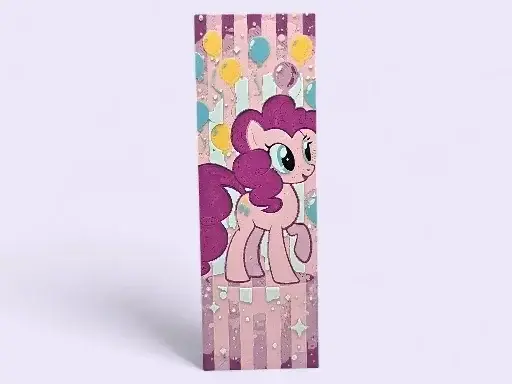 HueForge model: Pinkie Pie MLP 50mm by 150mm Bookmark by MythicHue's