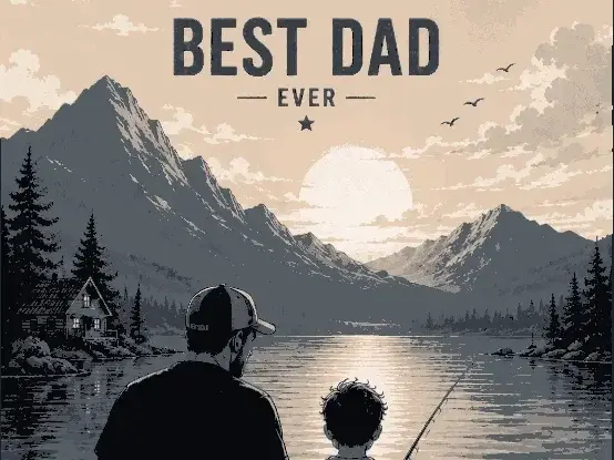 HueForge model: Best Dad  /  Father's Day EASY  PRINT by Hueforge Maker