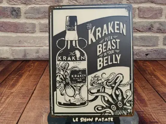 HueForge model: Plaque vintage Kraken Hueforge by leshowpatate