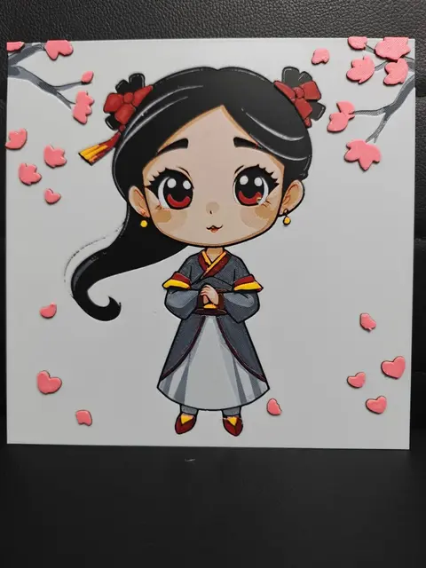 HueForge model: Chibi Mulan by TheHueforgeLady