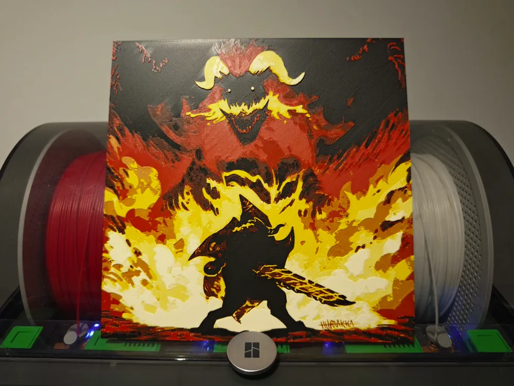 Teostra - Monster Hunter by Razel HueForge model: Teostra - Monster Hunter by Razel