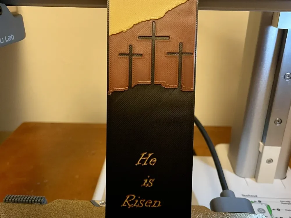 Cross Bookmark by 3D_Forged HueForge model: Cross Bookmark by 3D_Forged