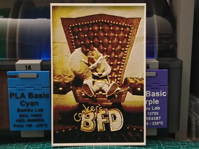 HueForge model: Conker's Bad Fur Day Poster - Hueforge Art by Lumpy3D