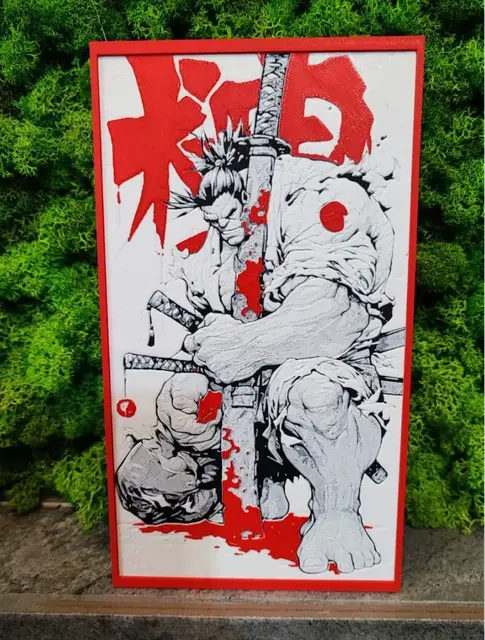 HueForge model: Samurai Hulk by Garuda3D