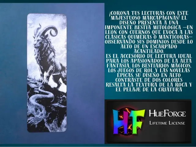HueForge model: Bookmark of Mythical Beast (Chimera) v2 by FYTY112