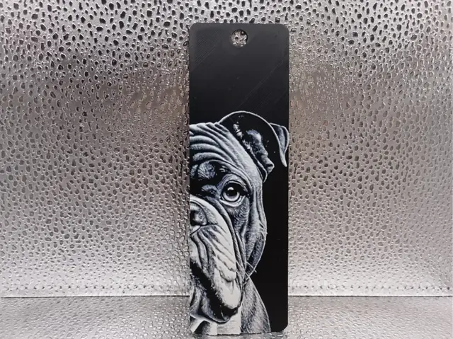 HueForge model: Old English Bulldog Bookmark – Hueforge by Borishotch Industries