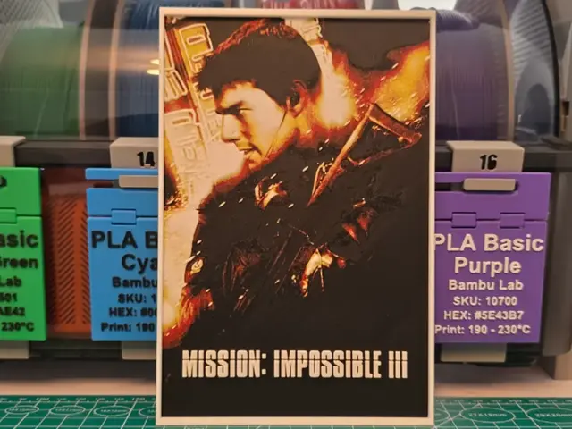HueForge model: Mission: Impossible 3 Movie Poster - Hueforge Art by Lumpy3D