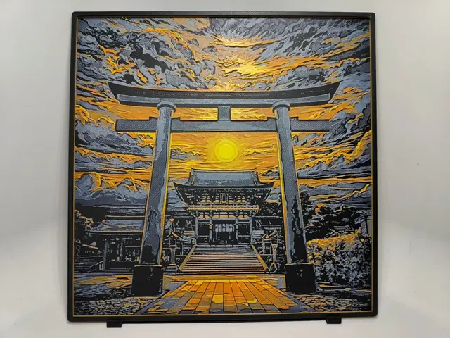 HueForge model: Fushimi Inari Shrine Sunset - Hueforge by BeaN