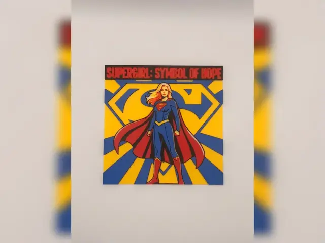 Supergirl Symbol of Hope hueforge poster