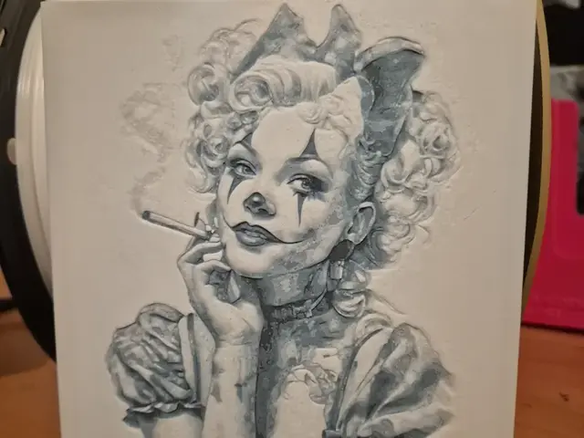 HueForge model: female clown hueforge by Buntsta