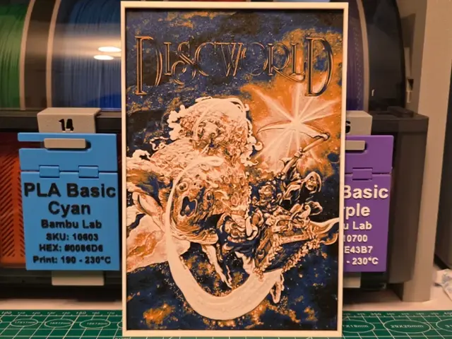 HueForge model: Discworld Poster - Hueforge Art by Lumpy3D