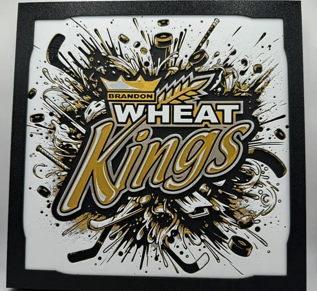 HueForge model: Brandon Wheat Kings - CHL Hueforge by Canadian Gamer