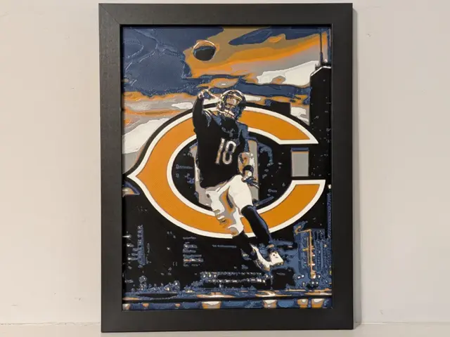 Caleb Williams Chicago Bears 3D Hueforge 6x8 Decor
