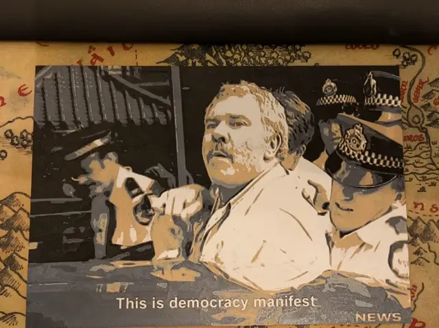 HueForge model: Democracy Manifest by S0und_Lab