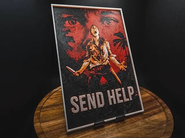 HueForge model: Send Help (Movie Poster - HueForge) by HugheCraft